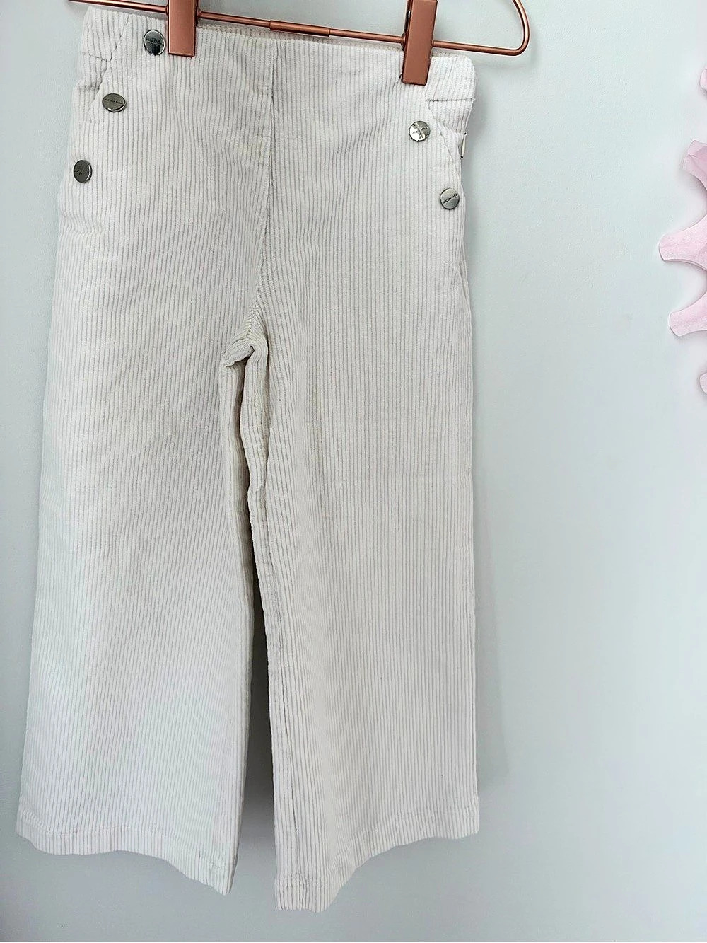 Wide-Leg Pants in White Like New